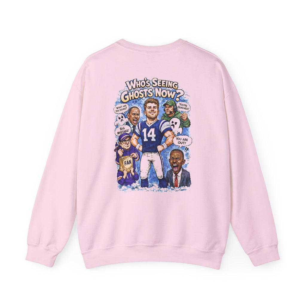 "Who's Seeing Ghosts Now?" Unisex Heavy Blend™ Crewneck Sweatshirt