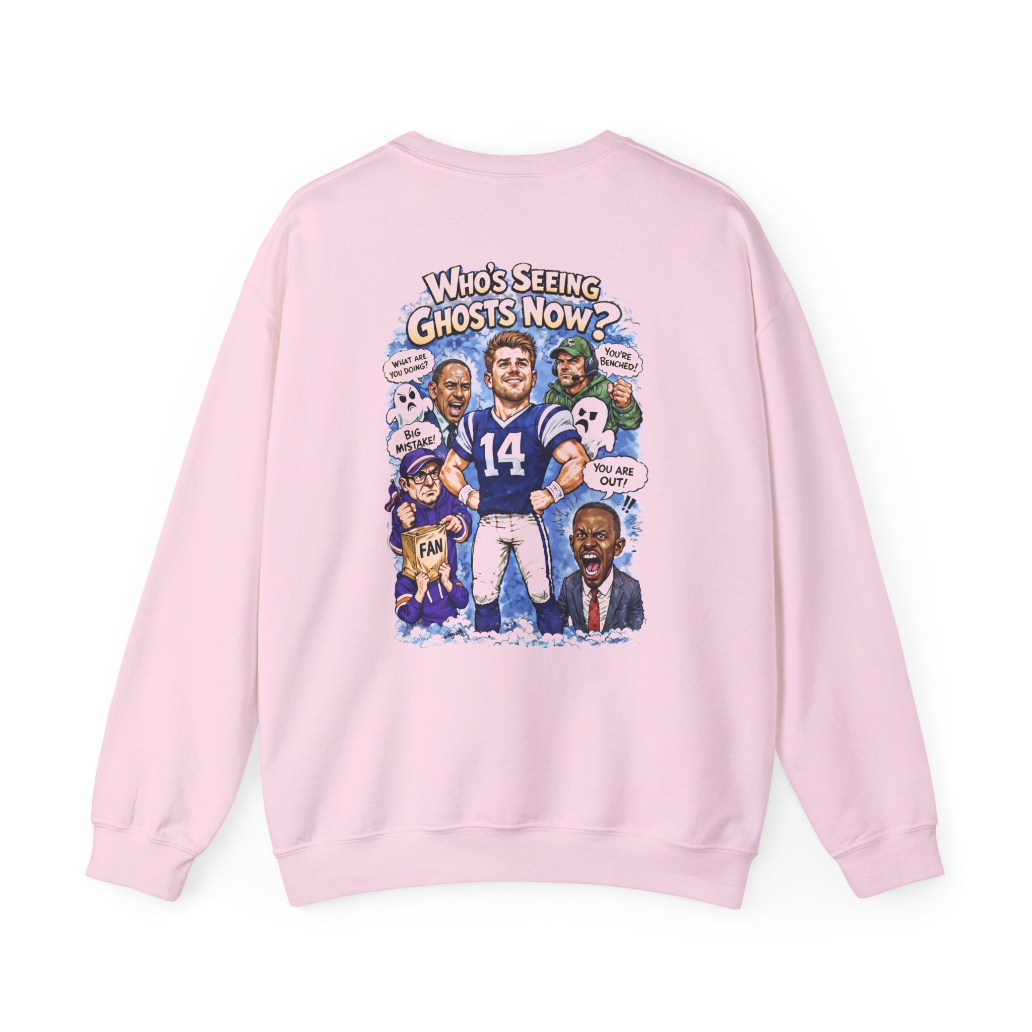 "Who's Seeing Ghosts Now?" Unisex Heavy Blend™ Crewneck Sweatshirt