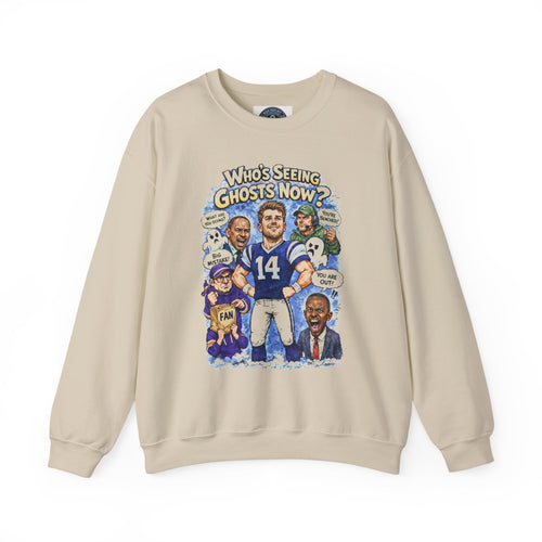 "Who's Seeing Ghosts Now?" Unisex Heavy Blend™ Crewneck Sweatshirt