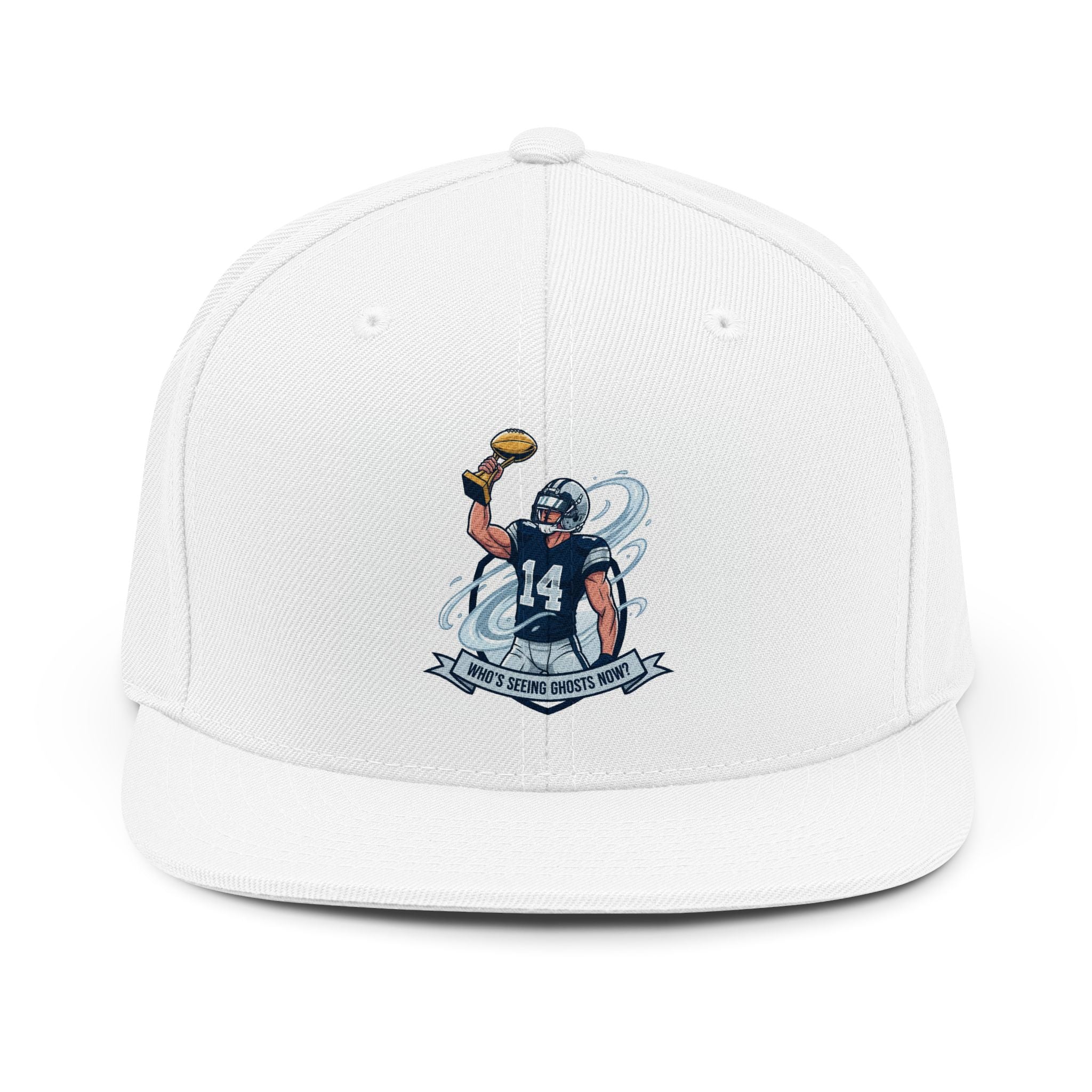 Football Player Snapback Hat — Who's Seeing Ghosts Now?