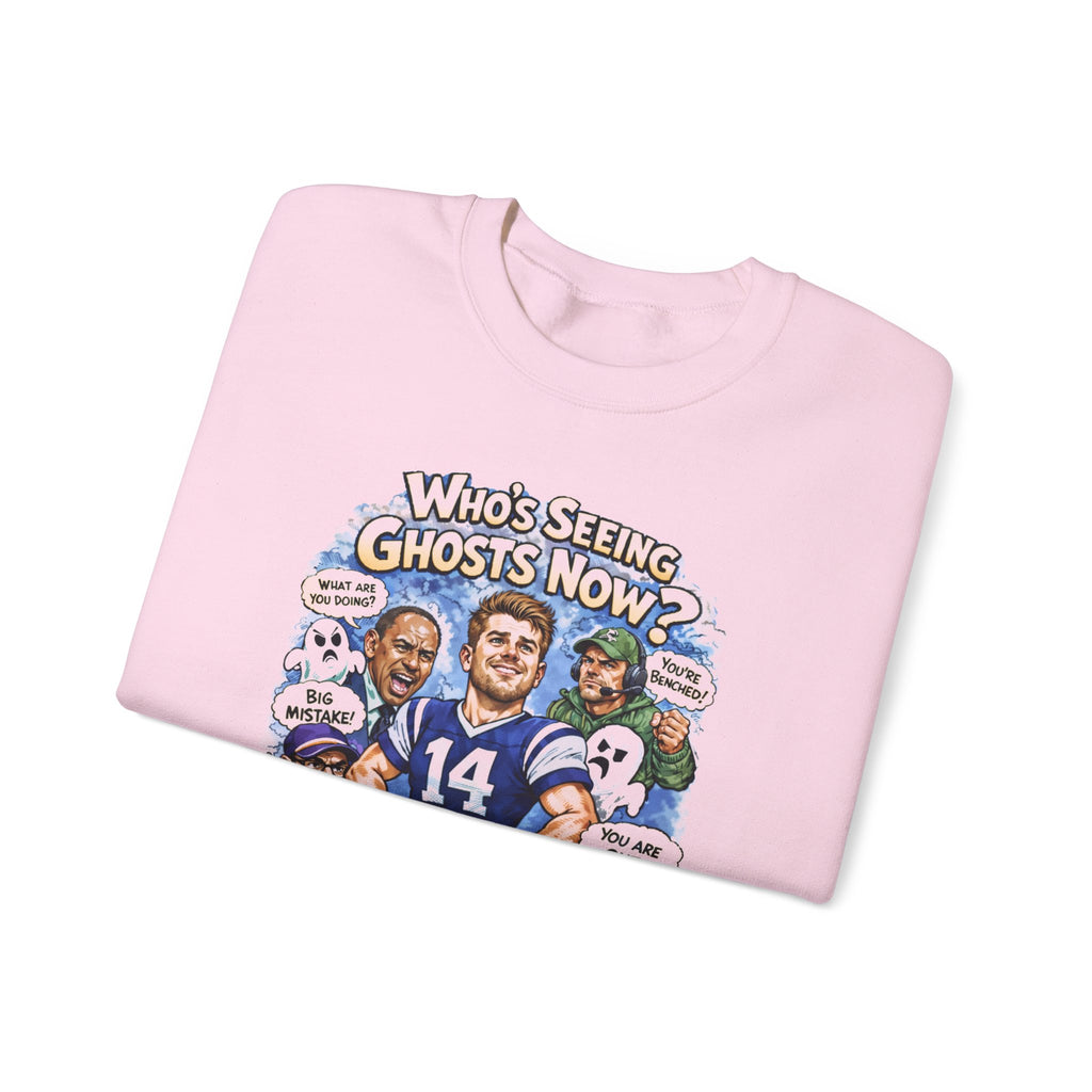 "Who's Seeing Ghosts Now?" Unisex Heavy Blend™ Crewneck Sweatshirt