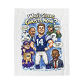 "Who's Seeing Ghosts Now?" Football Velveteen Plush Blanket