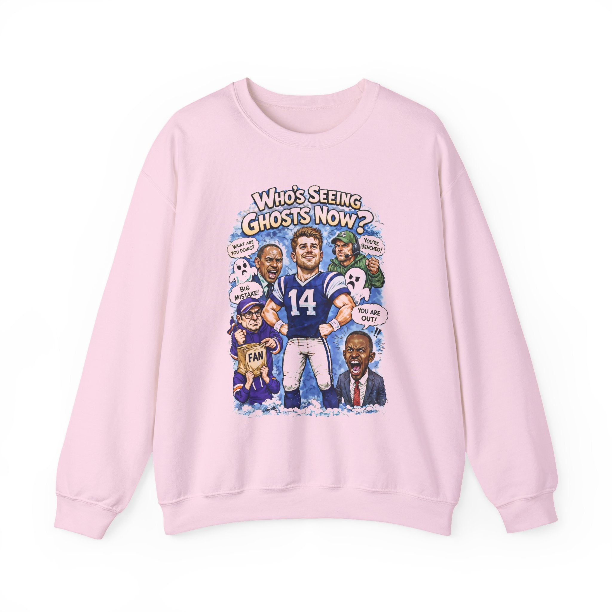 "Who's Seeing Ghosts Now?" Unisex Heavy Blend™ Crewneck Sweatshirt