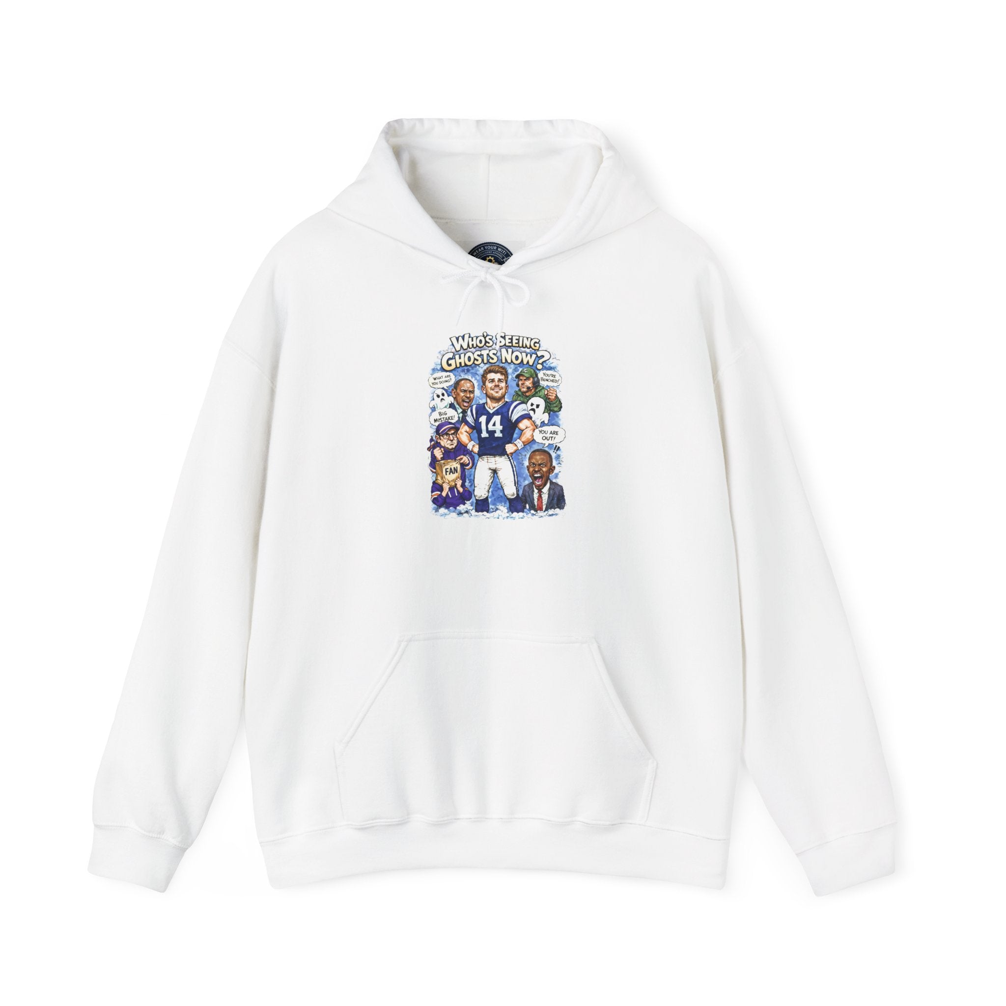 "Who's Seeing Ghosts Now?" Unisex Heavy Blend™ Hooded Sweatshirt