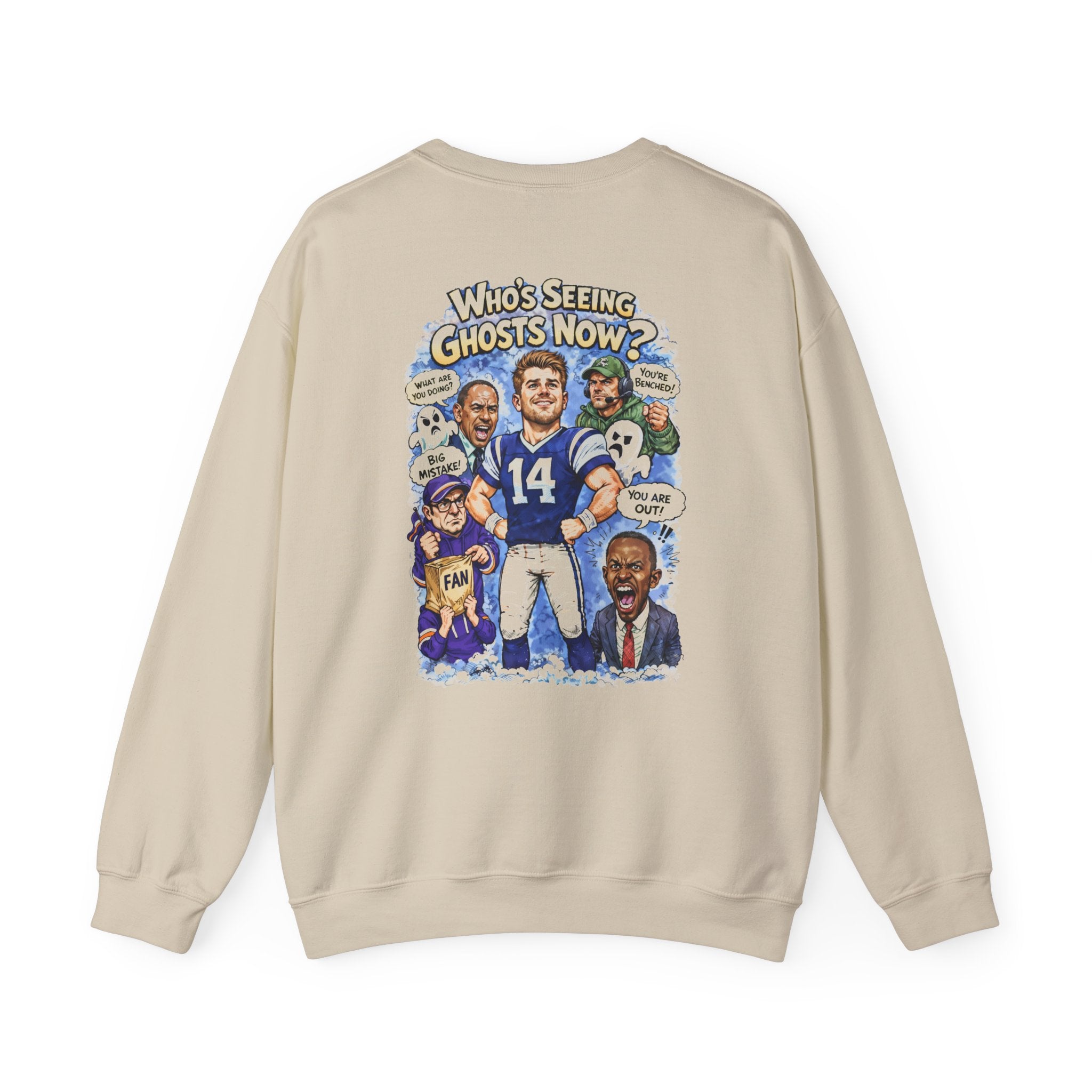 "Who's Seeing Ghosts Now?" Unisex Heavy Blend™ Crewneck Sweatshirt